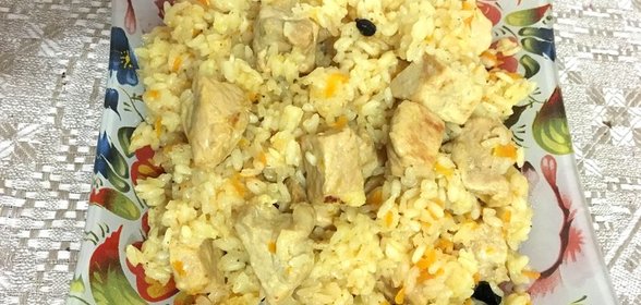 Домашний плов со свининой в казане