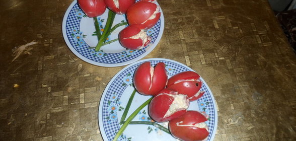 Закуска Тюльпан с моцареллой