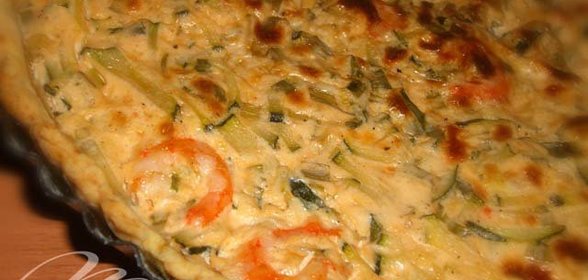 киш с креветками