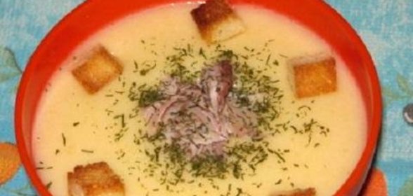 Картофельный суп-пюре с сыром