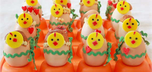 Пасхальные апельсиновые кексы в яичных скорлупках