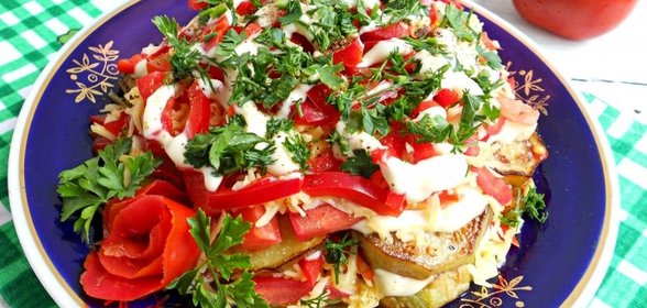 Салат из баклажанов с сыром