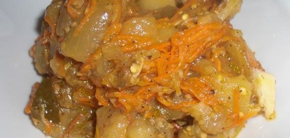 синенькие по грузински с кoрейской морковкой