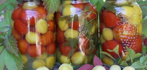 Помидоры консервированные в сливах