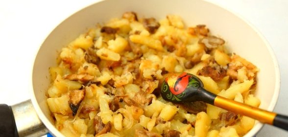 Жареные лесные грибы