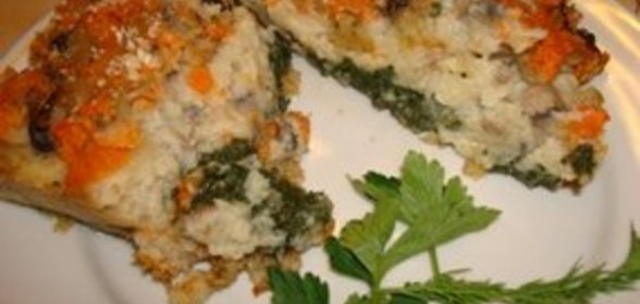 3-х цветная овощная запеканка