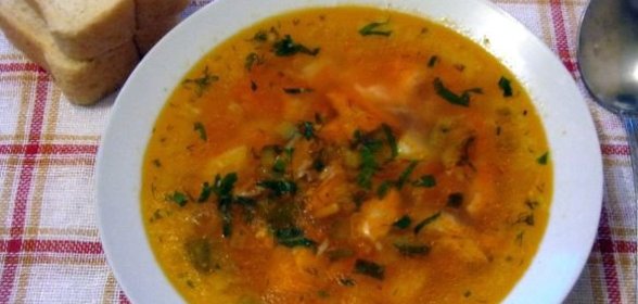 Суп из картофеля с солеными рыжиками