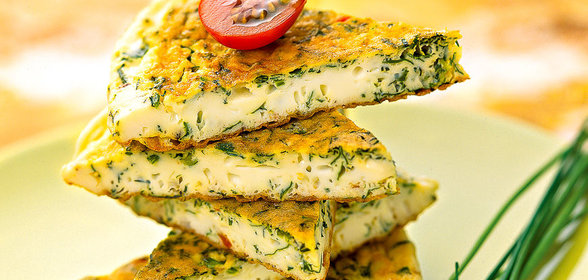 Омлет из белков с зеленью