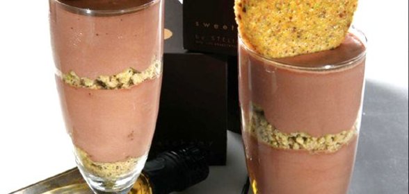 Шоколадный крем с оливковым маслом и фисташками