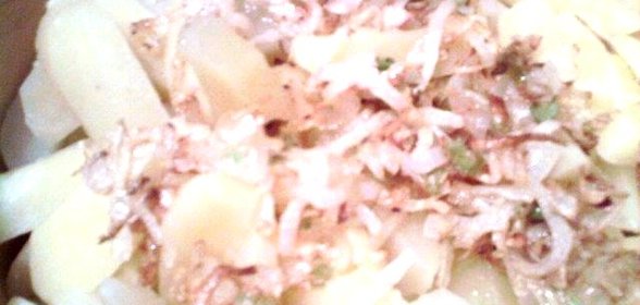 Отварной картофель с зажаркой