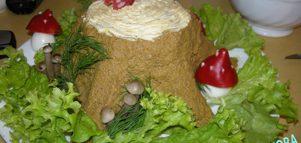 мясной рулет с грибами