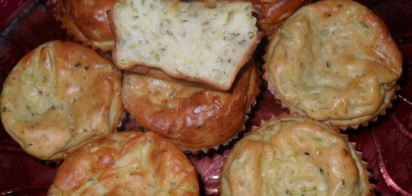 Кабачковые маффины с грибами