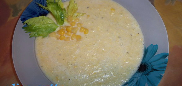 Суп-пюре из кукурузы с плавленым сырком