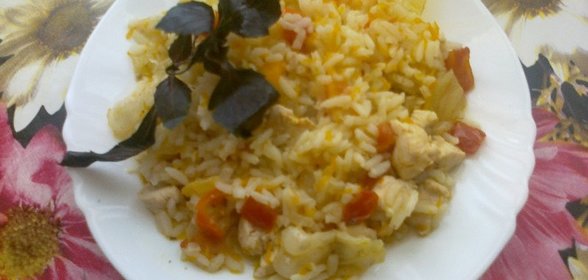 Рис с мясом и овощами