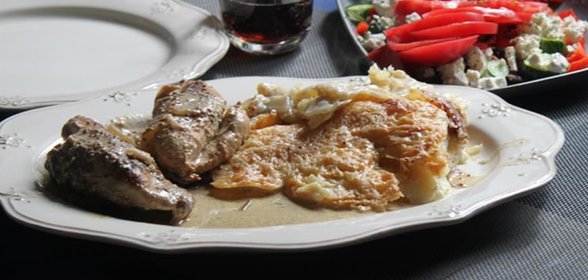 Куриные грудки в сливочно-горчичном соусе