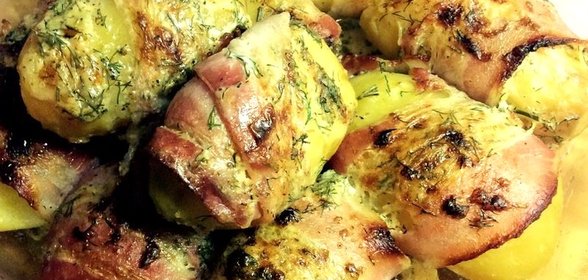 Картофель в беконе