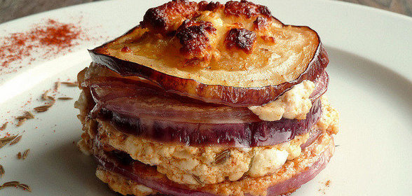 Закуска из баклажанов с сыром фета