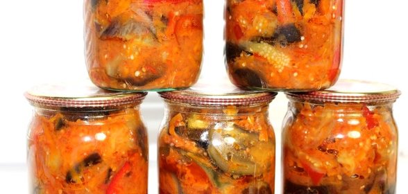 Тещин язык из баклажанов на зиму