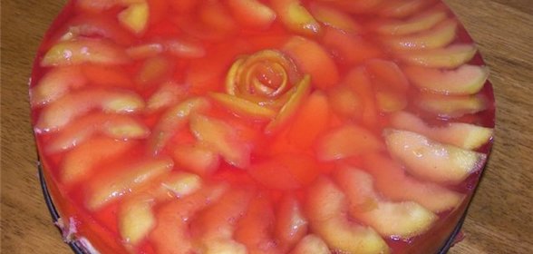 Чизкейк с персиками