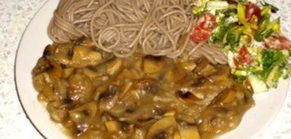 Грибы под гранатовым соусом