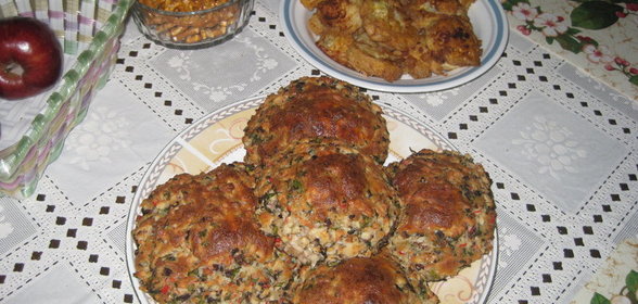 Грибы фаршированные крабами