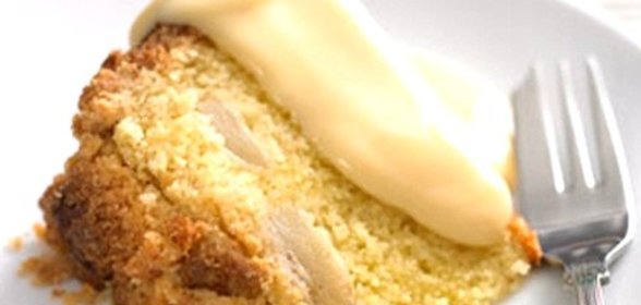 Пирог с консервированными грушами
