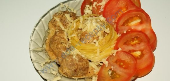 Тефтельки в томатно-сливочном соусе