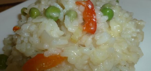 Ризотто с лимоном и зеленым горошком