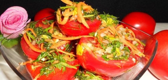 Помидоры маринованные по-корейски