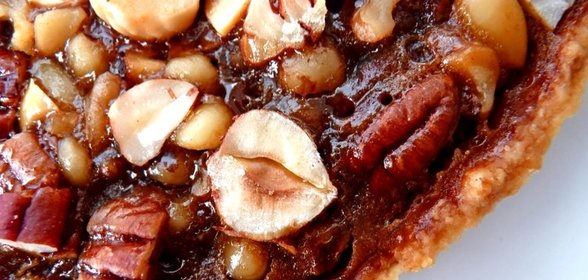 Перевернутый пирог с орехами