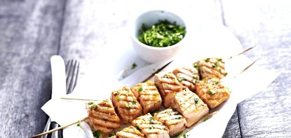 Шашлык из красной рыбы