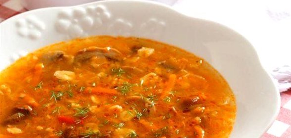 Щи из квашеной капусты на грибном бульоне