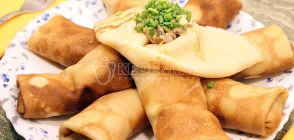 Блины с грибами