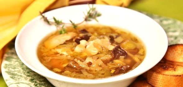 Луковый суп с курицей