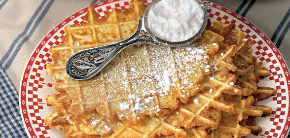 Яичные вафли на топленом масле