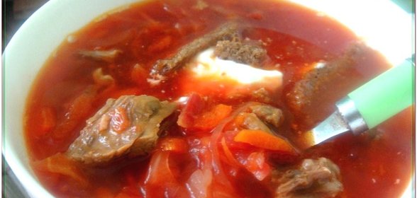 Борщ с квашеной капустой