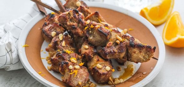 Шашлык из индейки с апельсинами по-шведки