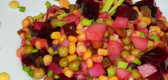 Винегрет с консервированной кукурузой