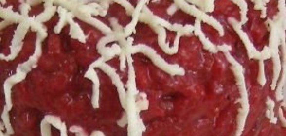 Рис со свеклой и козьим сыром