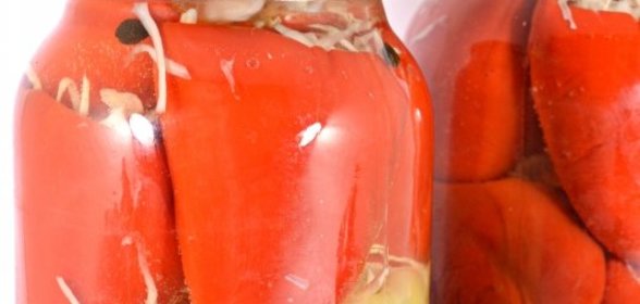 Маринованный перец фаршированный капустой на зиму