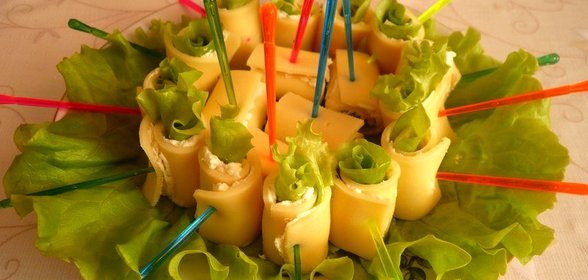 Сырные рулетики на закуску