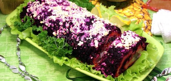 Салат-рулет «Селедка под шубой»