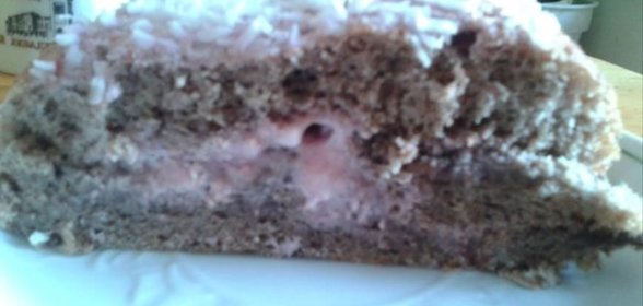 Бисквитный рулет Розовая нежность