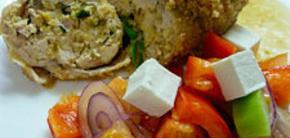 Ножки, фаршированные брынзой и кедровыми орешками
