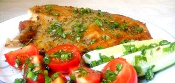 Жареная тиляпия с лимонным маслом