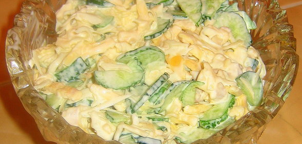 Салатик с омлетом