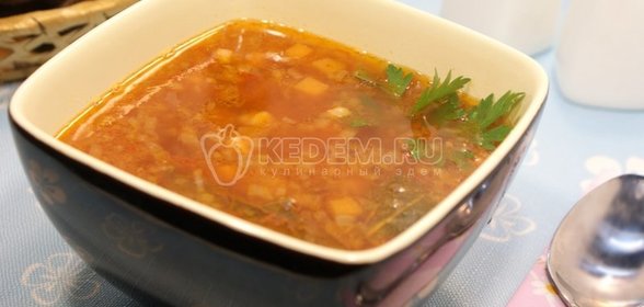 Суп с консервированной фасолью