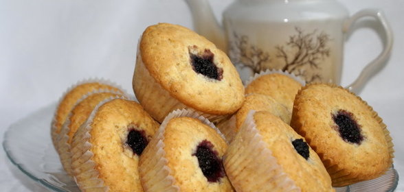 Французские маффины с ежевикой