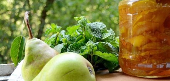 Варенье из груш, с мятой и лаймом