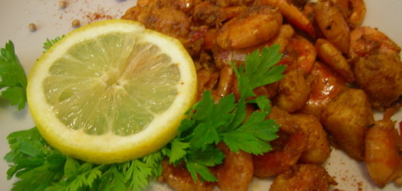 Кальмары запеченные с рисом